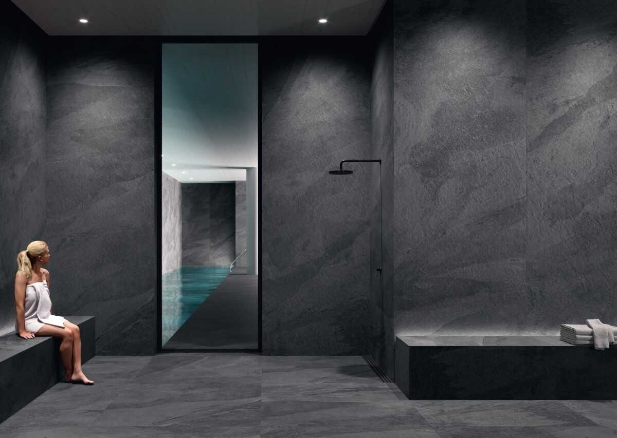 Керамогранит 260x120 Annapurna - Cov Annapurna Negro 3,5 матовая сланец черный Coverlam By Grespania