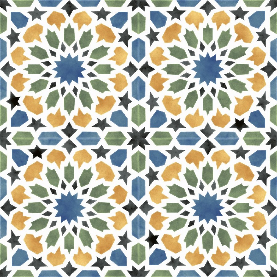 Керамогранит 45x45 Tanger Blue гладкая матовая синий NiceKer