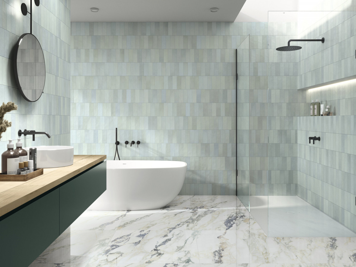 Плитка APE Ceramica Toscana Ghost Green MPL-060178 15x13 8.4мм глянцевая