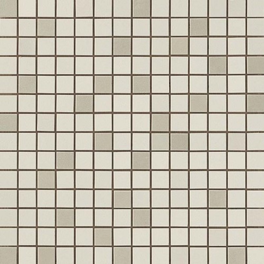 Плитка Arkshade Light Clay Mosaico Q 9Aql белый бетон, цемент, с золотом 31x31 Atlas Concorde