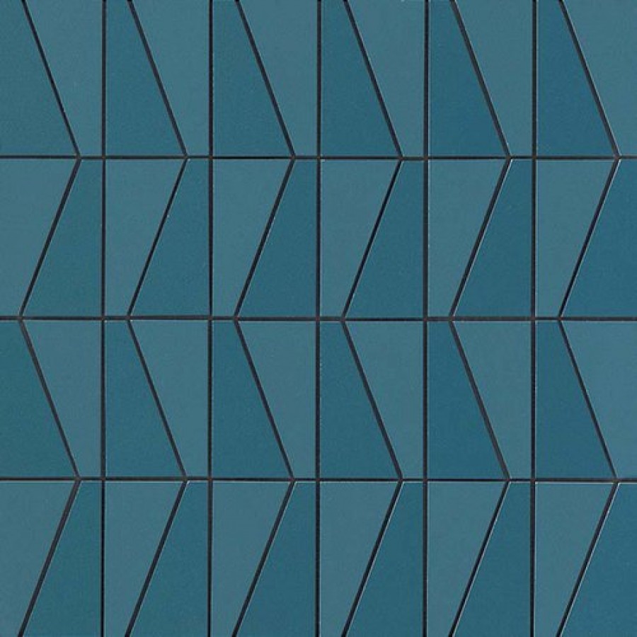 Плитка Arkshade Blue Mosaico Sail 9Aab синий бетон, цемент, с золотом 31x31 Atlas Concorde