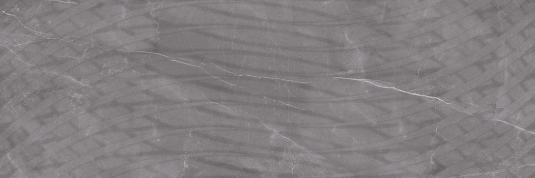 Настенная плитка рельефная 90x30 Armani Grey Across глянцевая серый Gravita